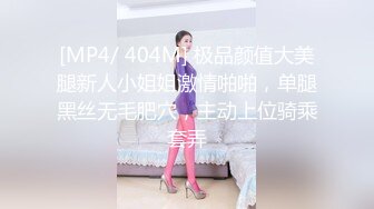 [MP4/ 404M] 极品颜值大美腿新人小姐姐激情啪啪，单腿黑丝无毛肥穴，主动上位骑乘套弄