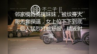 邻家模特高挑妹妹，被纹身大哥无套操逼，女上位下下到底，后入猛烈打桩舒服，精液射一嘴