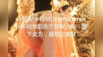 [MP4/ 443M]&nbsp;&nbsp;年轻学姐客厅深喉大屌，蹲下卖力，展现完美技