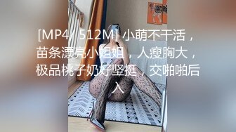 [MP4/ 512M] 小萌不干活，苗条漂亮小姐姐，人瘦胸大，极品桃子奶好坚挺，交啪啪后入